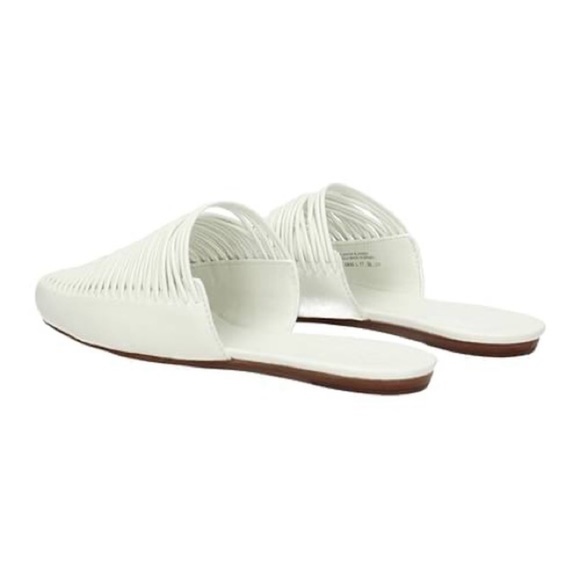Tory Burch, Sienna Flat/Mules, White Leather, Sz 10.5, NWB - Picture 9 of 10